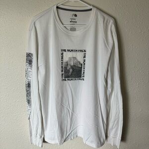 Men’s The North Face White Long Sleeve Shirt Large
